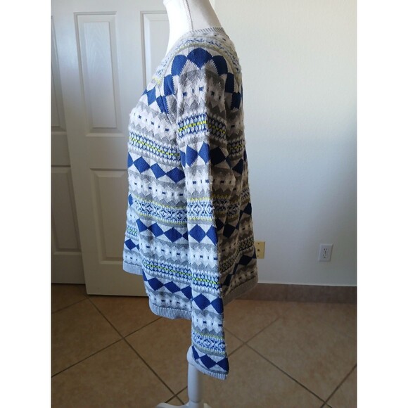 Style & Co Fair Isle Crew-Neck Sweater Gray Size 2XL - Picture 5 of 16